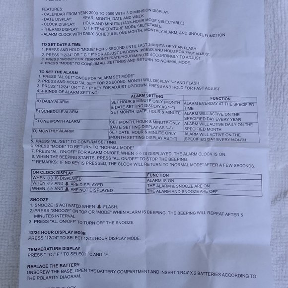 Executive/desk-station-promotion/multi-function/alarm-clock, SKU - Picture 5 of 5